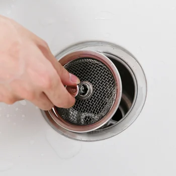 

1pcs Kitchen Stainless Steel Sink Stopper With Drain Hole Household Simple Sink Stopper Sink Accessories For Bathroom 2020