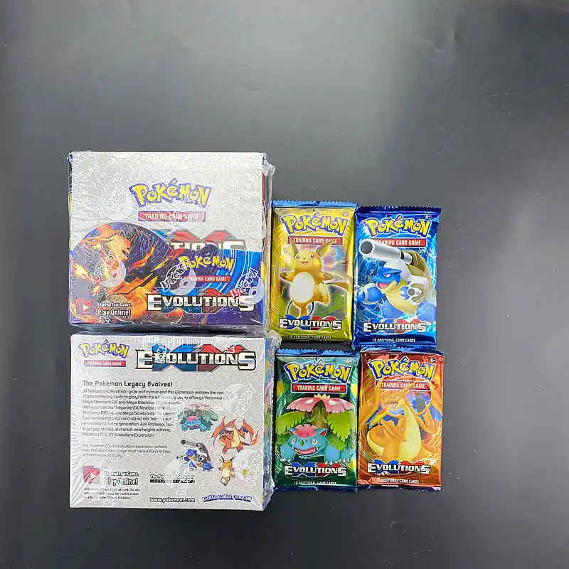 10pc tarjetas de Pokemon Sun & Moon GX equipo intacto Bond unificado mentes evoluciones de caja de colección de tarjetas de juego