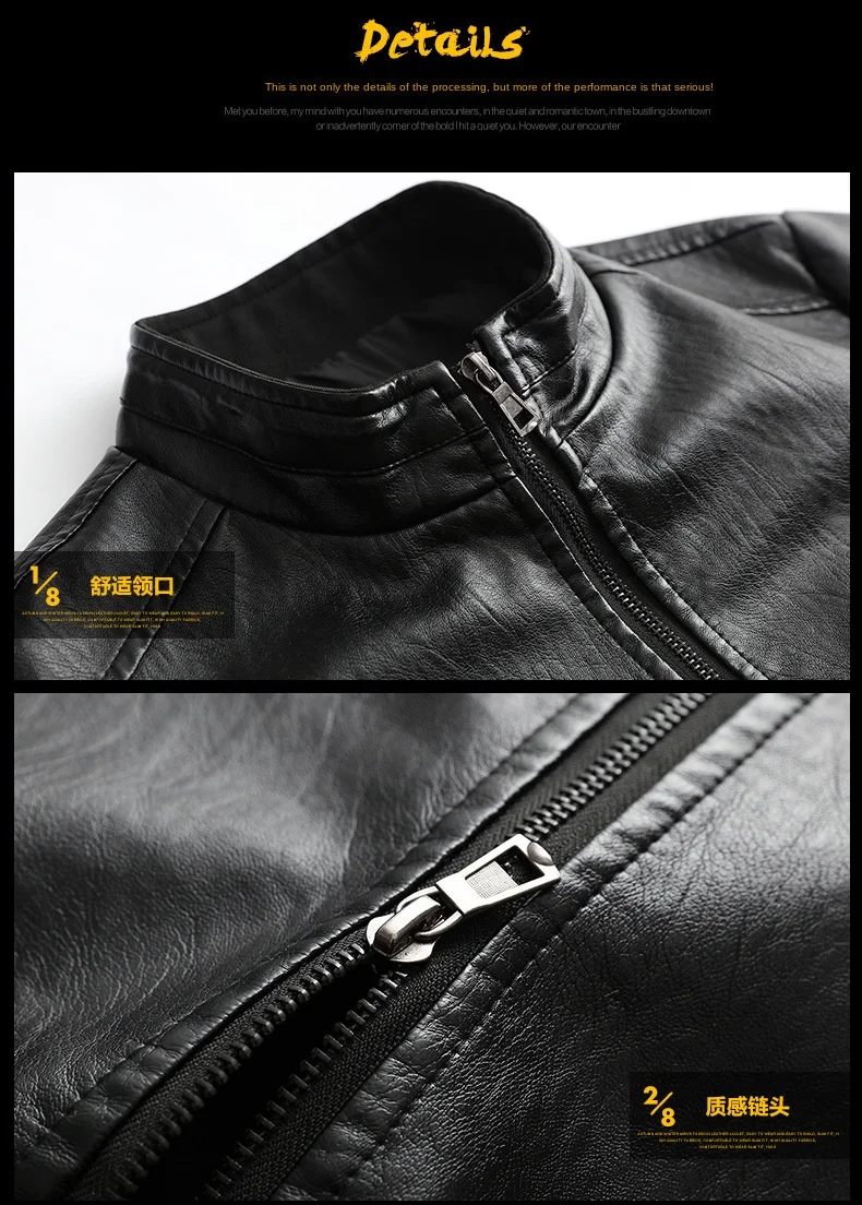 Bomber Men Jacket Autumn Motorcycle Leather Coat Outwear Streetwear Male Stand Collar Brand Clothes 2021 Spring PU Plus Size 7XL original leather jacket for men