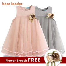 

Bear Leader Girls Dress 2022 Brand Princess Dress Sleeveless Appliques Floral Design for Girls Clothes Party Dress 3-7Y Clothes