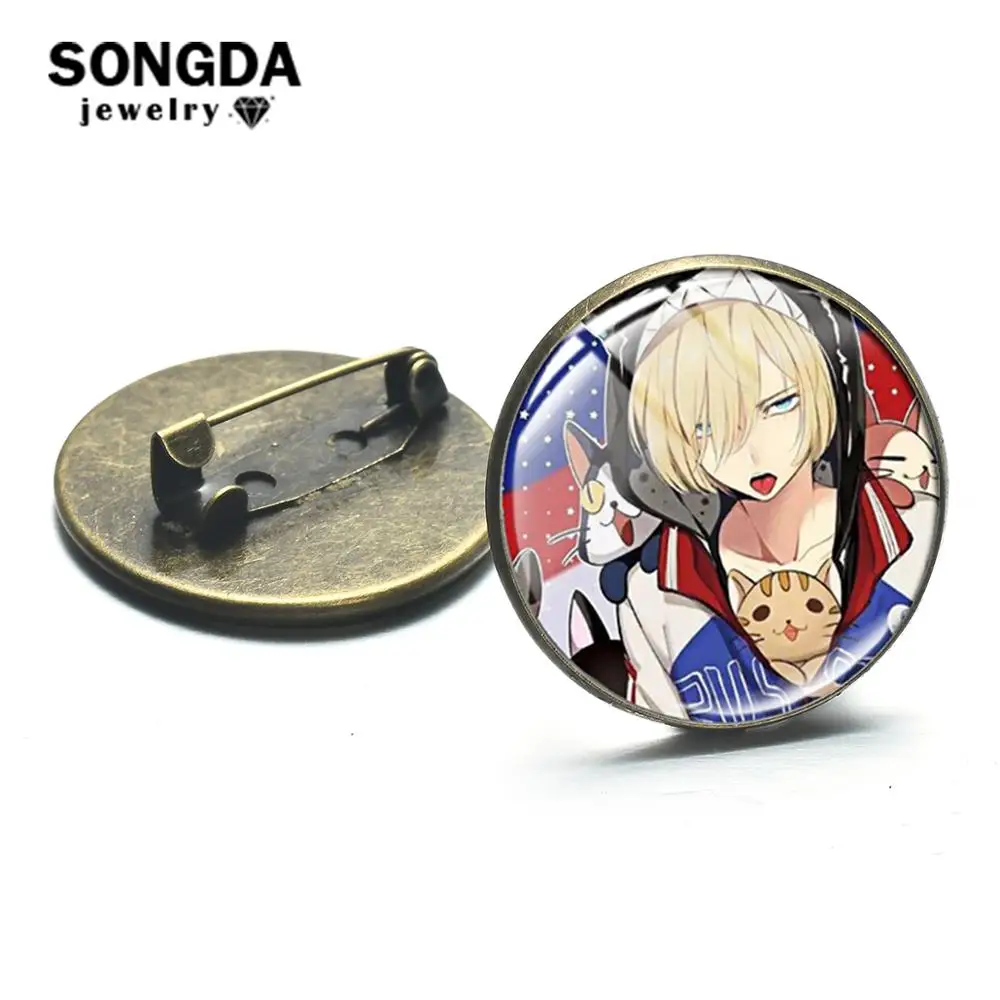 Крутая аниме фигурка SONGDA Yuri Plisetsky булавка на лацкан Значки для косплея YURI!