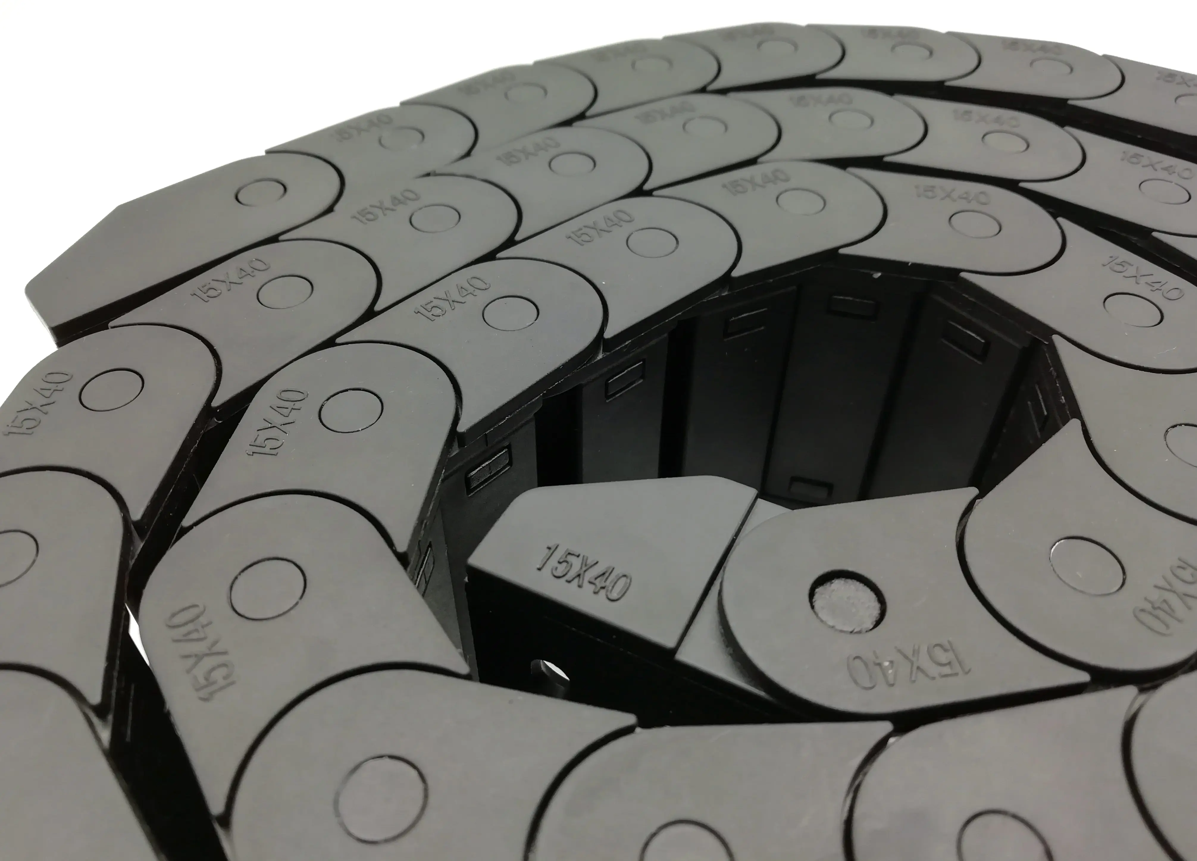 Open Drag Chain 15*40mm Inner Cable Carrier Energy Chain