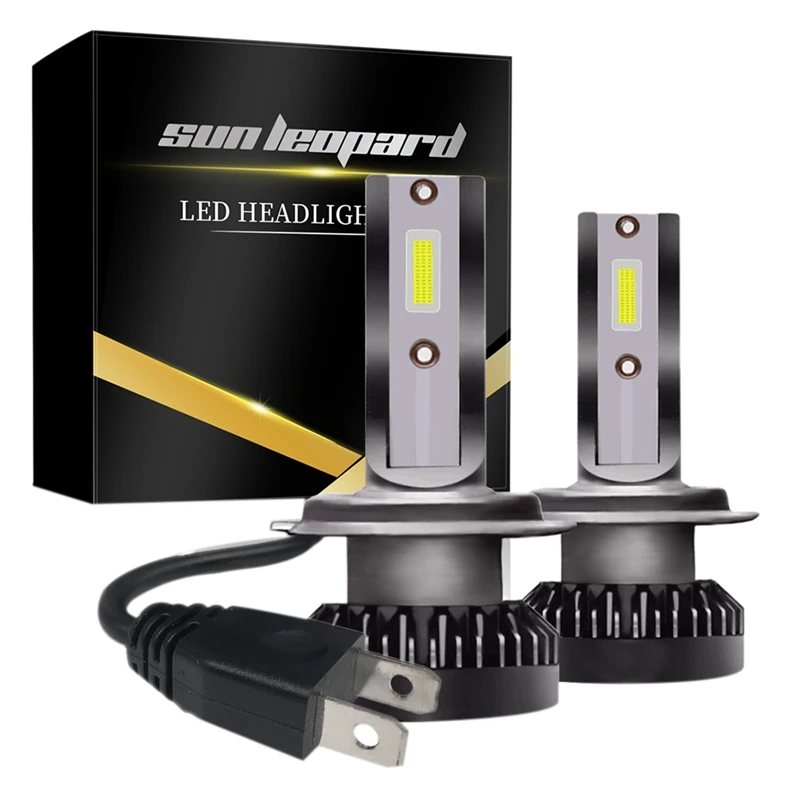 A Pair Of Cars -800W-16000Lm-H7-Led-6000K Car Headlights Beam Lights Far And Near Light Bulb Running | Автомобили и мотоциклы