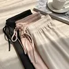 Soft Comfort Women Pants 2022 New High Waist Casual Summer Slacks Pants Women Ice Silk Ankle-Length Long Trousers Female Slacks ► Photo 1/6