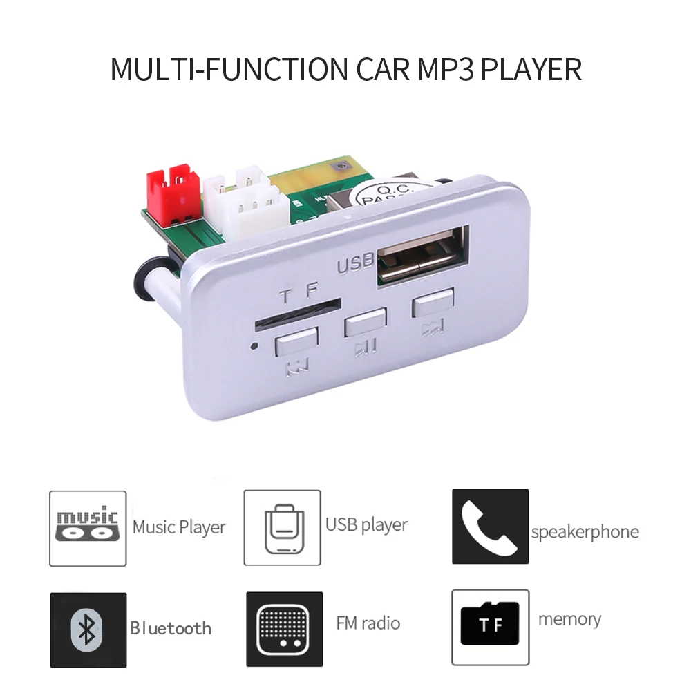 Лидер продаж Плата декодера MP3-плеера с функцией громкой связи Bluetooth 5 0 12 В
