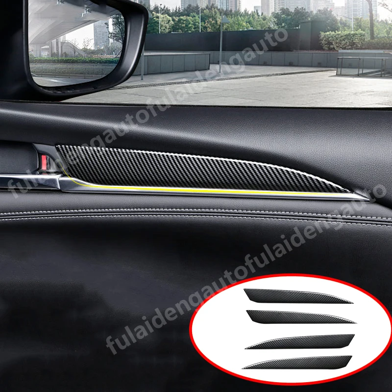 Us 45 99 4pcs For Mazda 6 Atenza 2019 2020 New Abs Carbon Fiber Interior Door Sequin Stripe Decoration Cover Trim Car Accessories On Aliexpress