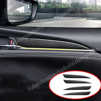 

4pcs For Mazda 6 Atenza 2019-2020 New ABS Carbon fiber Interior Door Sequin Stripe Decoration Cover Trim Car accessories