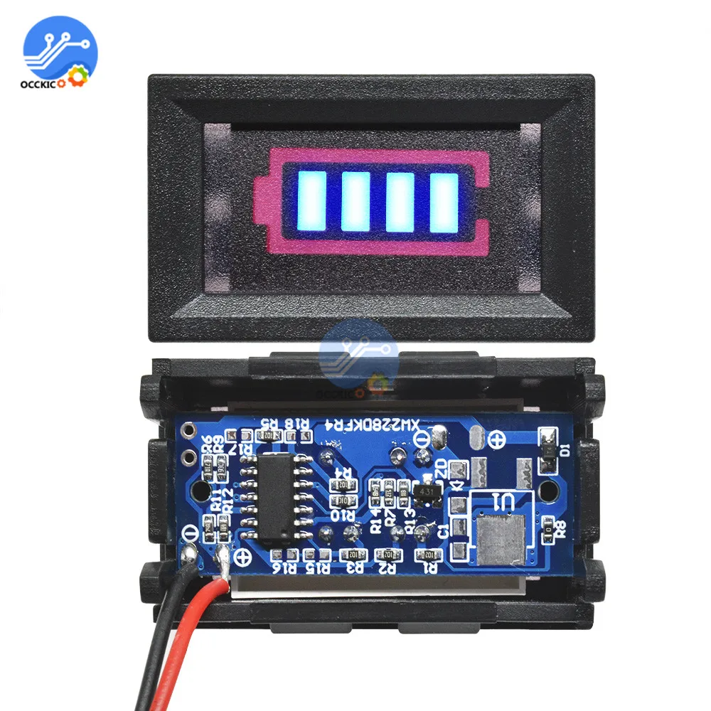 Дисплей с индикатором емкости литиевой батареи BMS 3S 18650 с защитным чехлом, 12,6 в, зарядное устройство для проверки мощности