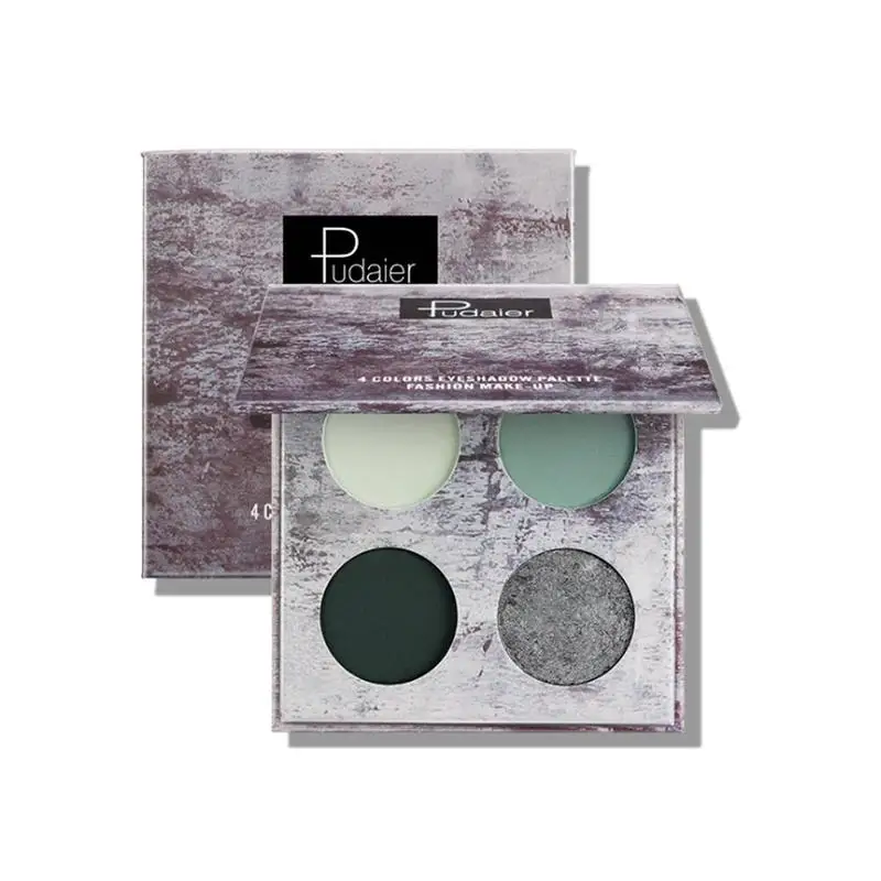 

4 Colors Matte Shimmer Eyeshadow Palette Long Lasting Waterproof Makeup Smooth Texture Fine Pigment Eye Shadows