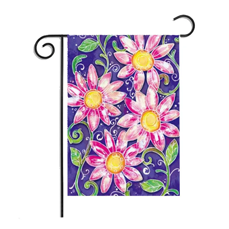 Lychee двухсторонние садовые флаги серии подсолнухов льняные баннеры вечерние баннеры флаги DIY праздничные украшения аксессуары