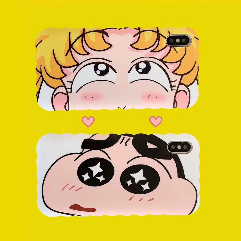

Japanese Anime Kawaii Sailor Moon Phone Case For iPhone 6 6 Puls 6S 7 8 Puls X XS MAX XR Crayon Shin-chan TPU Soft Back Cover