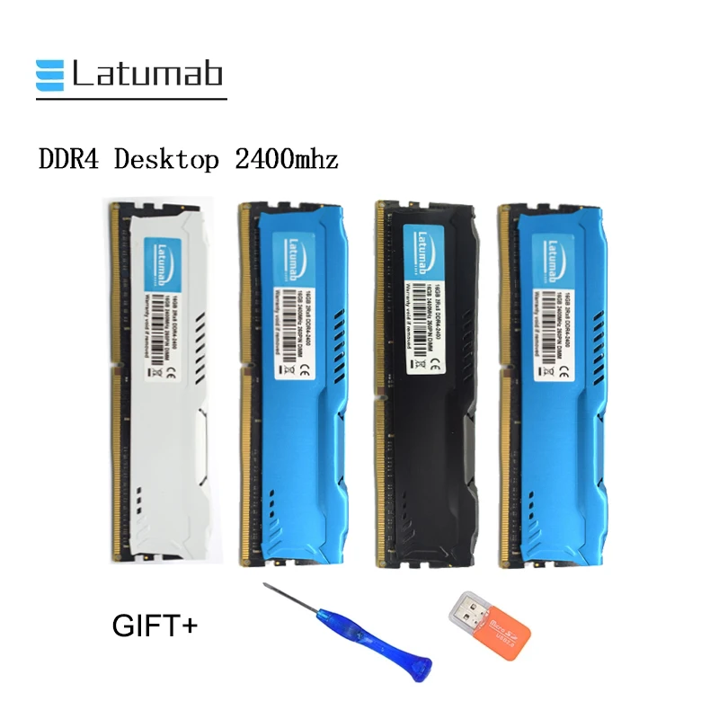 

Latumab DDR4 Ram 16GB 32GB 64GB 2400mhz Desktop DIMM Desktop Memory Support Motherboard 288 Pins Desktop Module DIMM DDR4 RAM