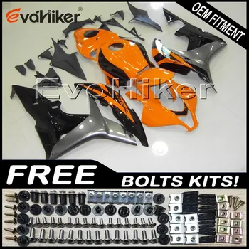 

Custom fairing for CBR600RR 2007-2008 F5 07 08 ABS plastic motorcycle panels Injection mold black orange +Gifts