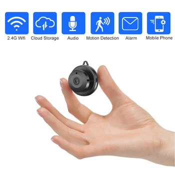 Wireless Mini WIFI 720P IP Camera Cloud Storage Infrared Night Vision Smart Home Security Baby Monitor Motion Detection SD Card tanie i dobre opinie BMSOAR 720P(HD) 3 6mm Mini Camera Normal Side 5W Black 0 01Lux CMOS Sony 128G Local Alarm H 264 128G TF Card night vision up to 10 meters