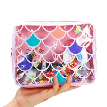 

Hot Sale PVC Makeup Bag Waterproof Cute Clear Transparent Plastic PVC Travel Makeup Cosmetic Toiletry Zip Bag Pouch
