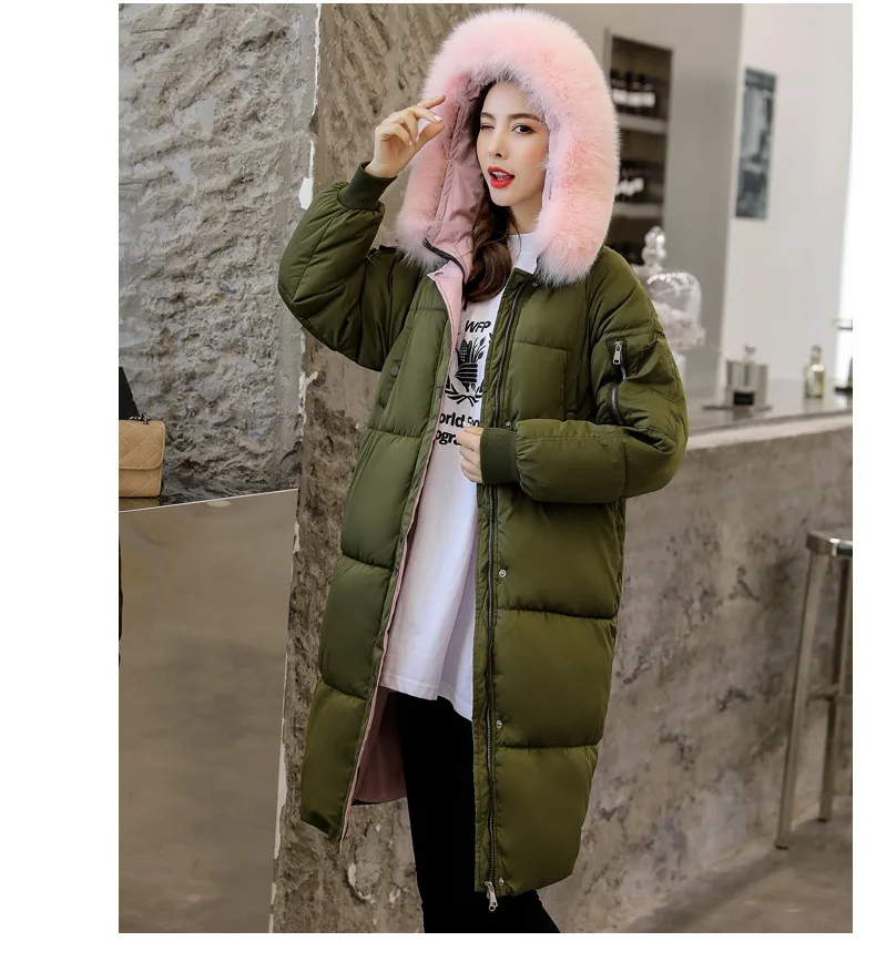 AliExpress одежда с хлопковой подкладкой, женская одежда средней длины, зима, стиль, большой размер, пуховик, выше колена, плотное пальто, пуховик