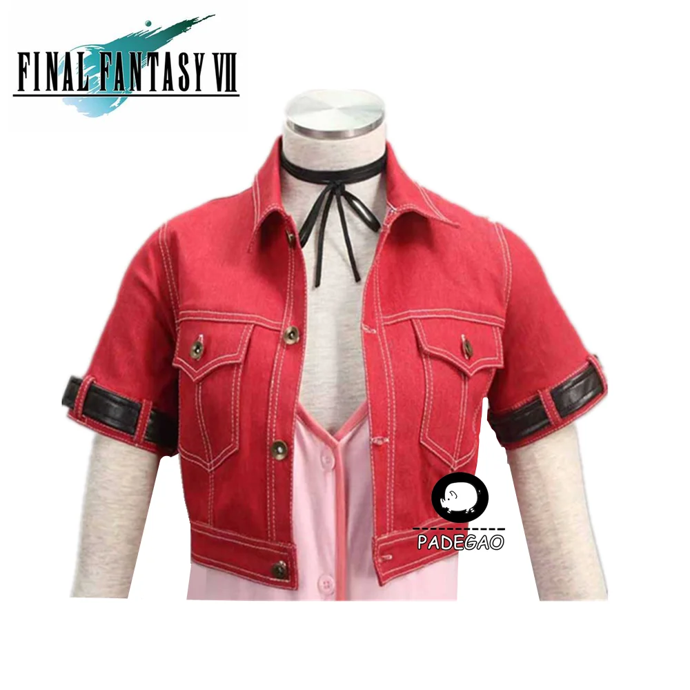 Final Fantasy VII Aeris, косплей, FF7 Aerith, костюм для косплея, брендовая игра, косплей, полный комплект, одежда на заказ