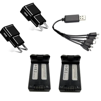 

5in1 3.7V 1000mAh Lipo Battery + Charger for SJRC S20W T25 Four-axis Quadcopter Spare Parts RC Camera Drone Rechargeable Battery