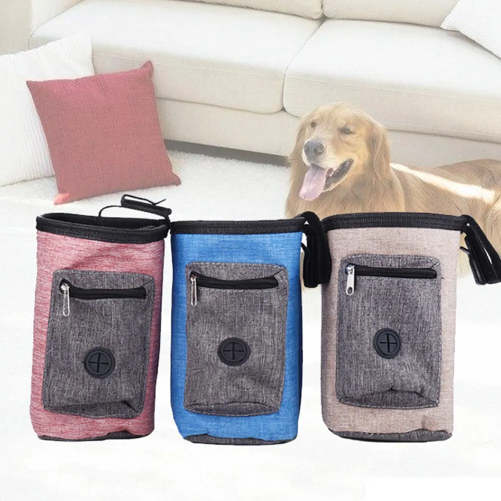 Карманная сумка для корма для домашних животных, Интерактивная поясная сумка для щенков и закусок, сумка для собак, сумки для обучения собак, переносные съемные сумки для собак