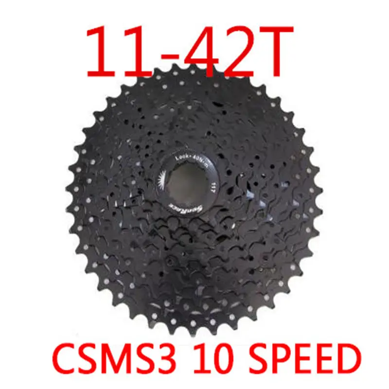 Sunracing 10 скоростей CSMX3 CSMS3 11-40T 11-42T 11-46T велосипед свободного хода широкое соотношение велосипед кассета для горных велосипедов инструмент MTB маховик - Цвет: MS3 42T black