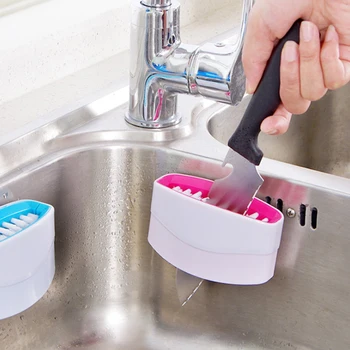 

Household Detachable Kitchen Cleaning Brush Suction Cup Cutter Chopsticks Cleaning Tools Creative Fruit Dusting Brush Gadgets