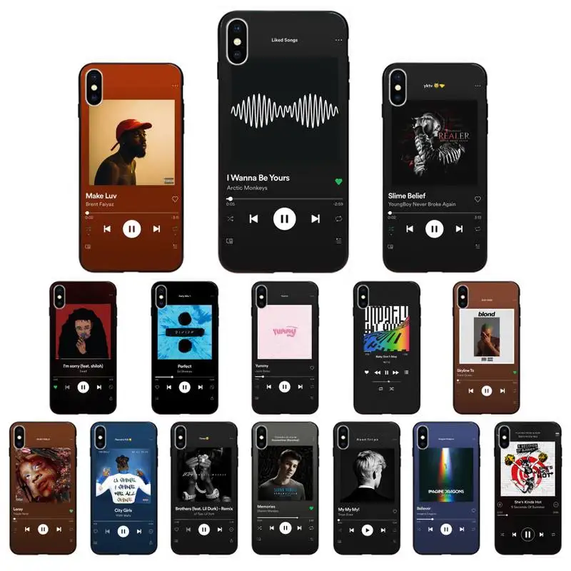 TOPLBPCS Black music player Aesthetic album Phone Cover For iPhone 5s 11 8 7 6 6S 7 plus 8 plus X XS MAX XR 11 Pro max SE 2020 TOPLBPCS Black music player Aesthetic album Phone Cover For iPhone 5s 11 8 7 6 6S 7 plus 8 plus X XS MAX XR 11 Pro max SE 2020