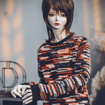 

new 1psc Bjd doll clothes for 1/3 uncle sweater Easy stripes shirt warm woolly Autumn wear cute dolls accessories