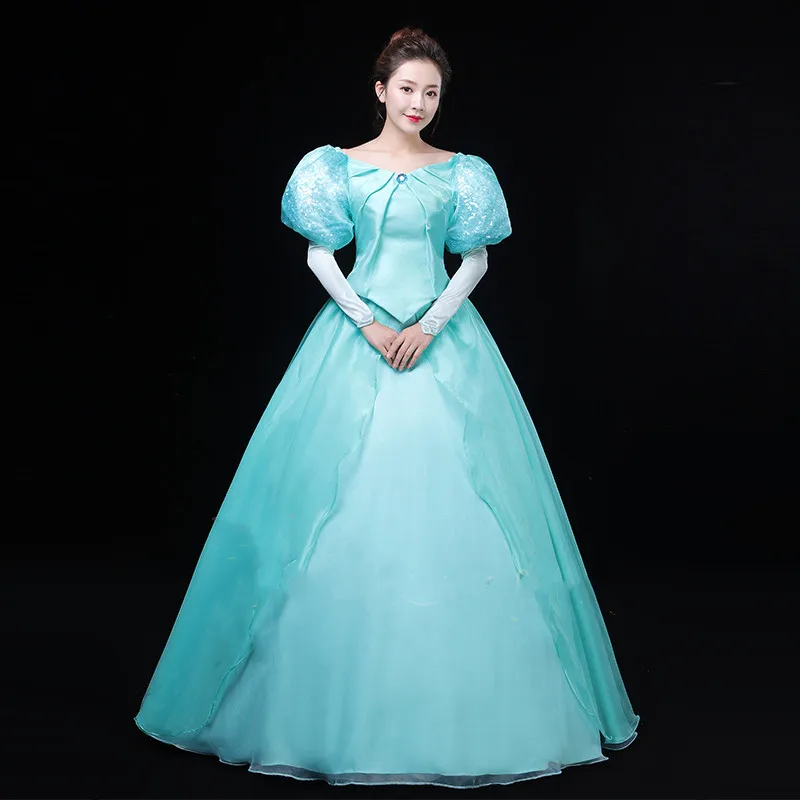 

Princess Ariel Cosplay Costume Halloween Christmas Fancy Dress The Little Mermaid Ariel Dress Custom Made Lace Up Gown Suit