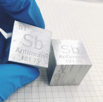 

Antimony Metal 1 Inch 25.4mm Density Cube 99.9% Pure for Element Collection