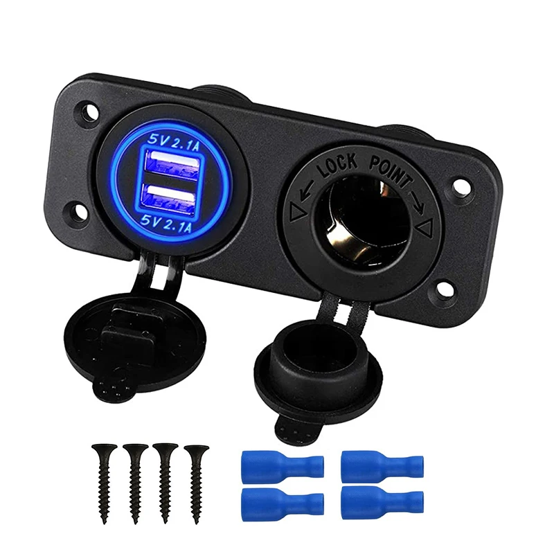 Encendedor de cigarrillos 2 en 1 para automóvil con puerto USB marino de 12 V de CC 12V - Imagen 11 de 11