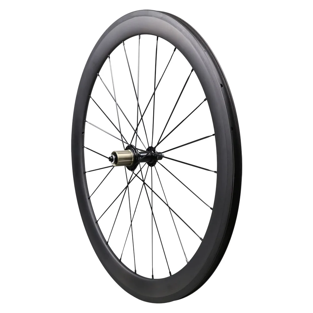 ICAN Carbon Road Bike Wheelset 25mm Wide 50mm Deep Clincher wheels 1578g with 6 pawel hub
