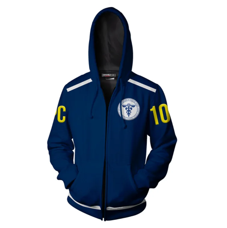 Толстовка с капюшоном для косплея из аниме психопроигрывателя свитшот на молнии