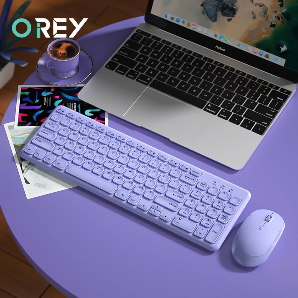 Ensemble Mini Clavier Et Souris Sans Fil,Usb, 2.4 Ghz, Touches De