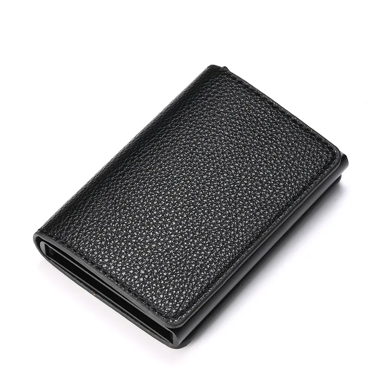 ZOVYVOL Rfid кошелек для мужчин тонкий кожаный Бизнес ID кредитная карта, карман, держатель Роскошный кошелек из углеродного волокна Мини Pop Up
