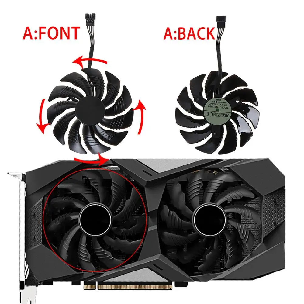 T129215SU 85 мм вентилятор охлаждения кулер для Gigabyte Geforce GTX 1050 1050TI 1060 1070