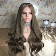 JRX волосы бразильские темно-коричневый цвет объемные волнистые парики с волосами младенца предварительно сорвал человеческих волос парики для черных женщин