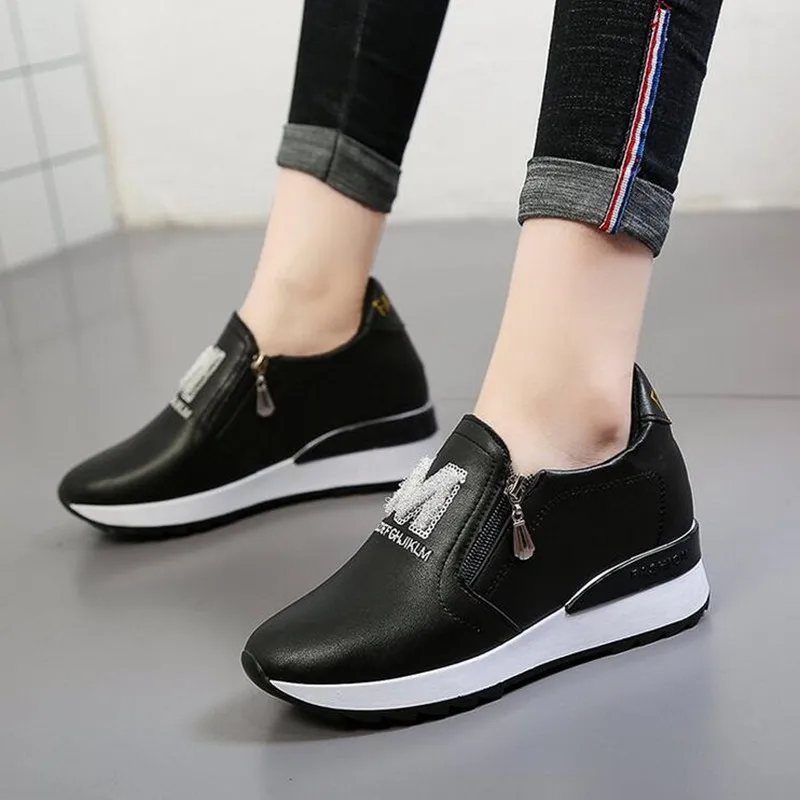 

Classic Women Wedges Casual Shoes Woman Height Increasing Breathable Women Sneakers Flats Trainers Shoes Platform Sneakers W308