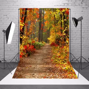 

1.5x2.1m Autumn Fall Forest Vinyl Background Backdrop Cloth Photography Photo Props Photo Backdrop Wedding Party Events DIY Deco