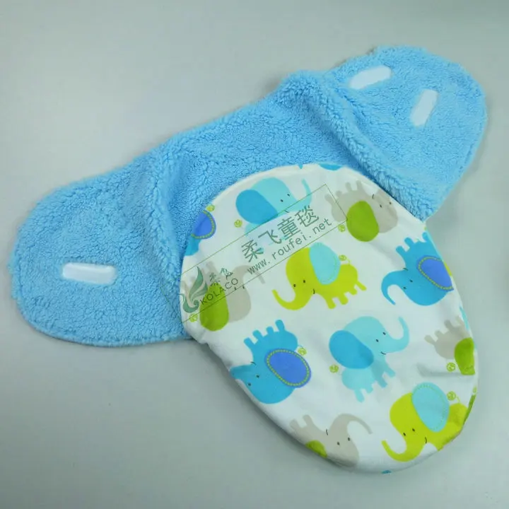 Swaddleme стиль Цветочный тип двойной слой короткий плюшевый ребенок Gro-bag анти-стартовый спальный конверт для малышей пеленать