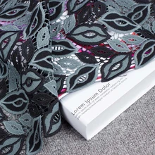 Губы двойной цвет Водорастворимая вышитая кружевная ткань для платья Африканский Базен riche getzner tissu telas por metro