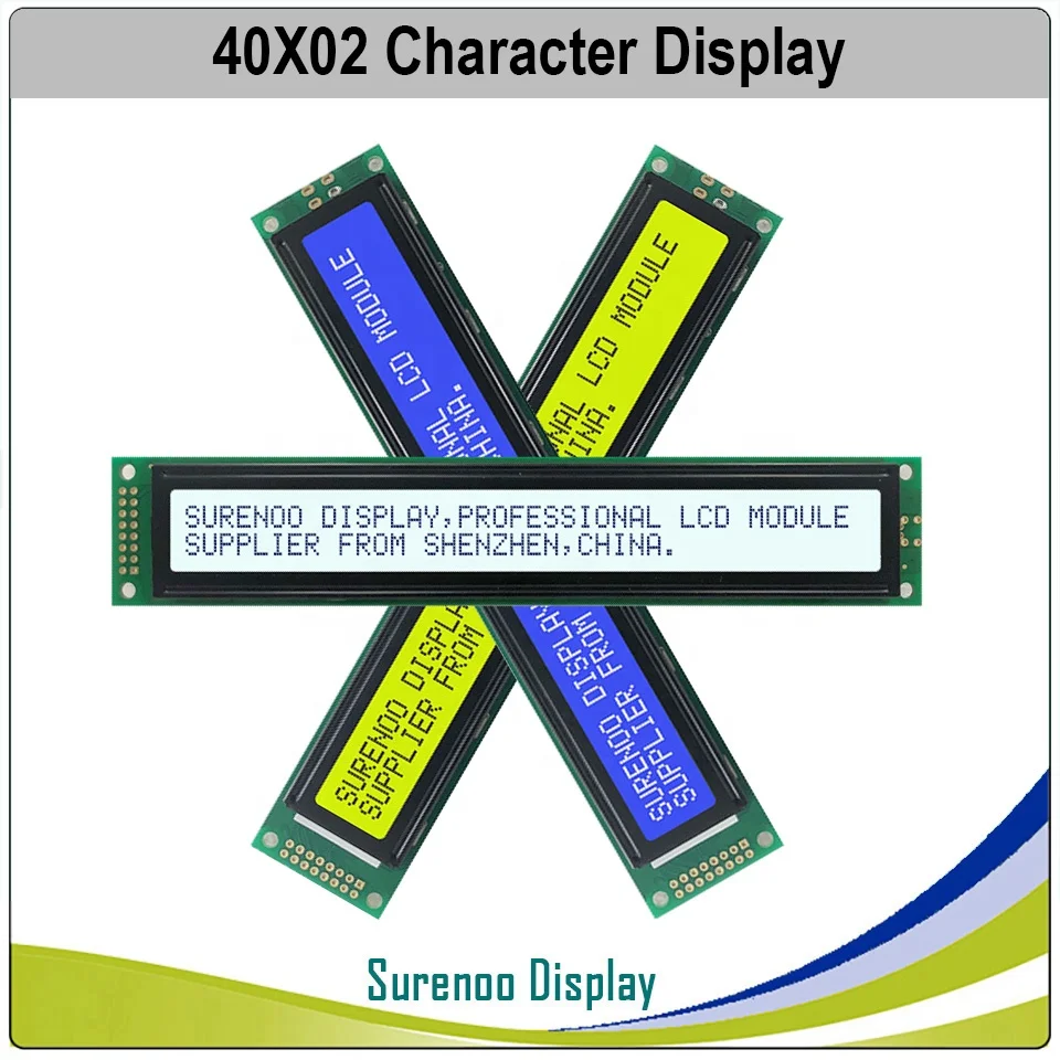 40x2 4002 caracteres pantalla LCD monocromo módulo HD44780 Amarillo Verde 40x2 4002 caracteres pantalla LCD monocromo módulo HD44780 Amarillo Verde