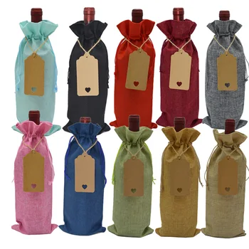 

12pcs Durable Wine Bags wine bottle gift bag Non-woven Fabric Red Wine Bottle Glass Bag Travel Gift Weddings