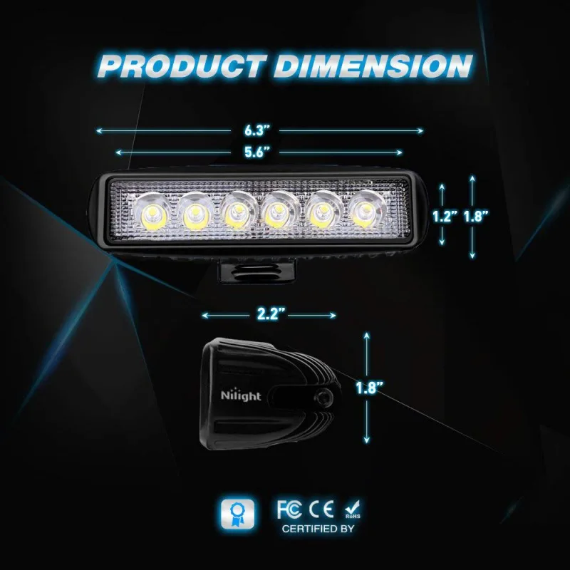 

18W Work Light Off-road Vehicle Modified Ceiling Light for Car