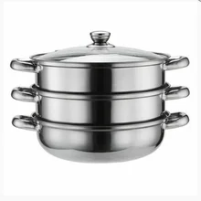 3 уровня 28 см Паровая плита из нержавеющей стали Паровая плита скороварка кастрюля