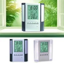 New ABS Multi-Functions Digital Desk Pen/Pencil Holder Display LCD Alarm Clock Thermometer & Calendar Home Decor Office School new abs multi functions digital desk pen pencil holder display lcd alarm clock thermometer