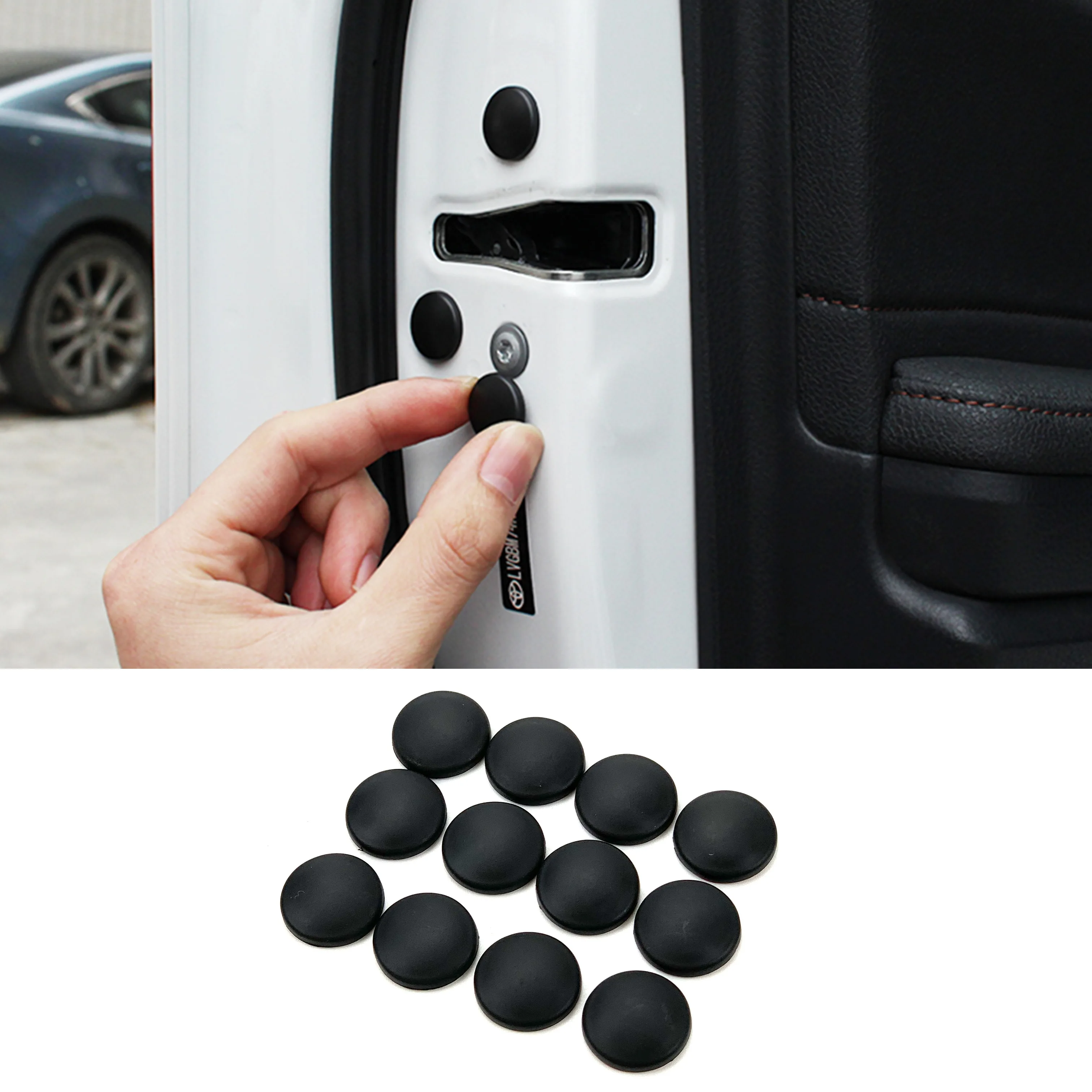 

12pcs/Lot Car Door Lock Screw Protector Cover For Renault Espace Twingo Clio ZOE Kwid SYMBIOZ ARKANA Duster EZ-PRO Lodgy Alpine
