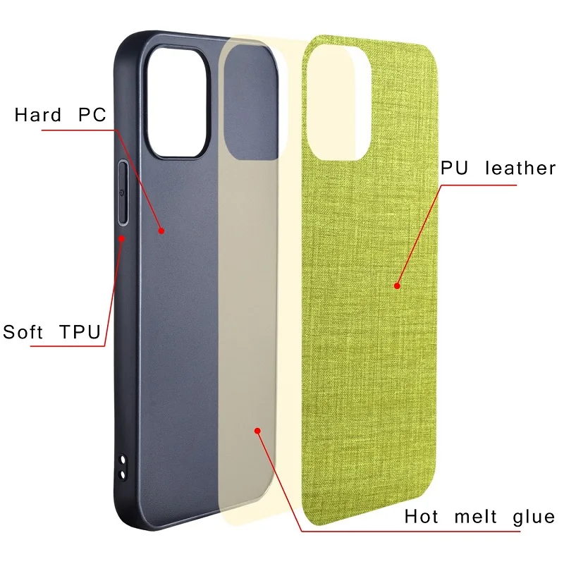 Premium PU Leather Waterproof Phone Case with Cross Pattern