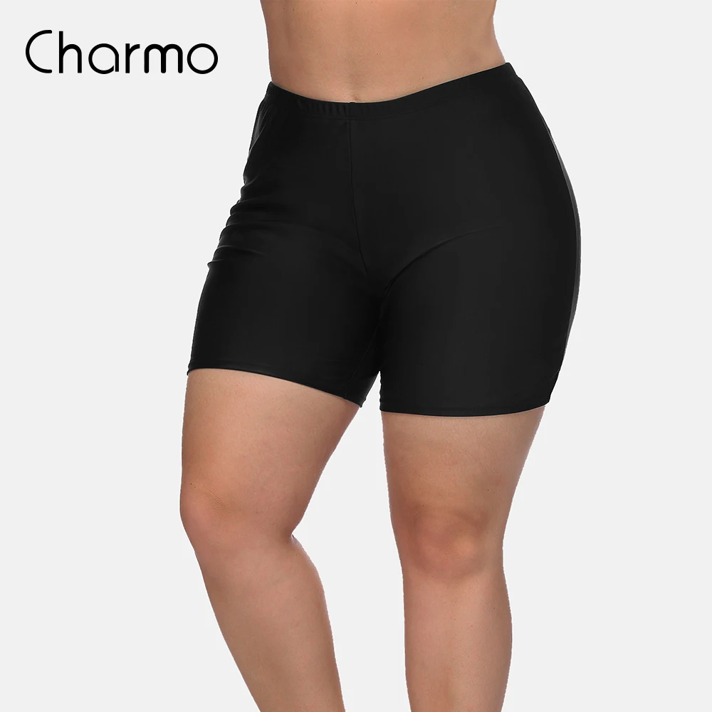 Pantaloncini Da Bagno Grassi Taglie Forti Da Donna Charmo Vita Alta Elastico Da Donna Bikini Bottom Costumi Da Bagno Slip Board Costume Da Bagno Corto