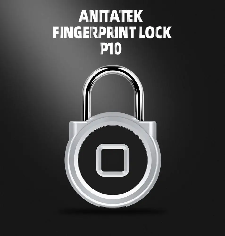 

Tonbux MIni Security Keyless USB Rechargeable Door Lock Fingerprint Smart Padlock Quick Unlock For Door Luggage Case Lock