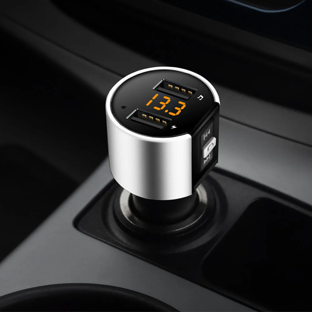 Bluetooth fands free автомобильный комплект fm передатчик адаптер с двойным USB быстрым